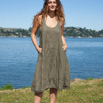 Freida - Linen S50 - Linen Dresses CP Shades oliveto