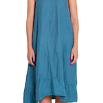 Freida - Linen S50 - Linen Dresses CP Shades lagoon