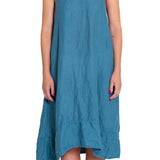 Freida - Linen S50 - Linen Dresses CP Shades lagoon