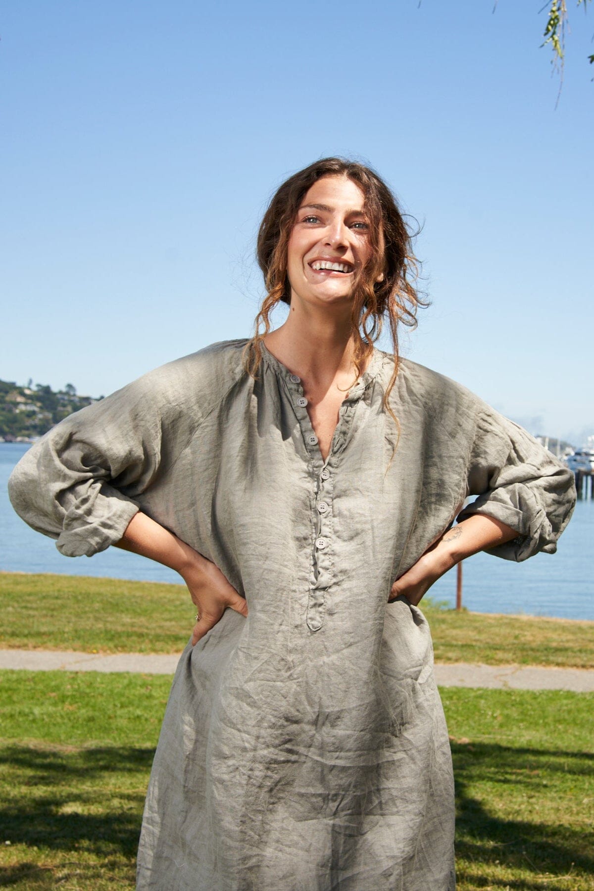 Gianna - Linen S50 - Linen Dresses CP Shades mink