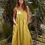 Hazel - Linen S50 - Linen Dresses CP Shades chartreuse
