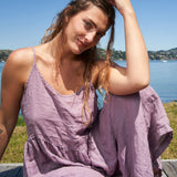 Hazel - Linen S50 - Linen Dresses CP Shades puce
