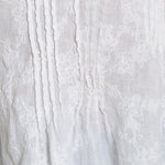 Regina Cap Sleeve - Embroidered Linen S10 - White Linen Tops CP Shades 