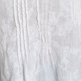 Regina Cap Sleeve - Embroidered Linen S10 - White Linen Tops CP Shades 