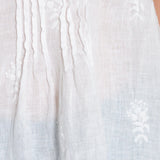 Regina Cap Sleeve - Embroidered Linen S10 - White Linen Tops CP Shades 