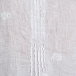 Regina Cap Sleeve - Embroidered Linen S10 - White Linen Tops CP Shades 