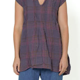 Regina Cap Sleeve - Yarn Dye Linen S91 - Yarn Dyed Linen Sale CP Shades puce 5253