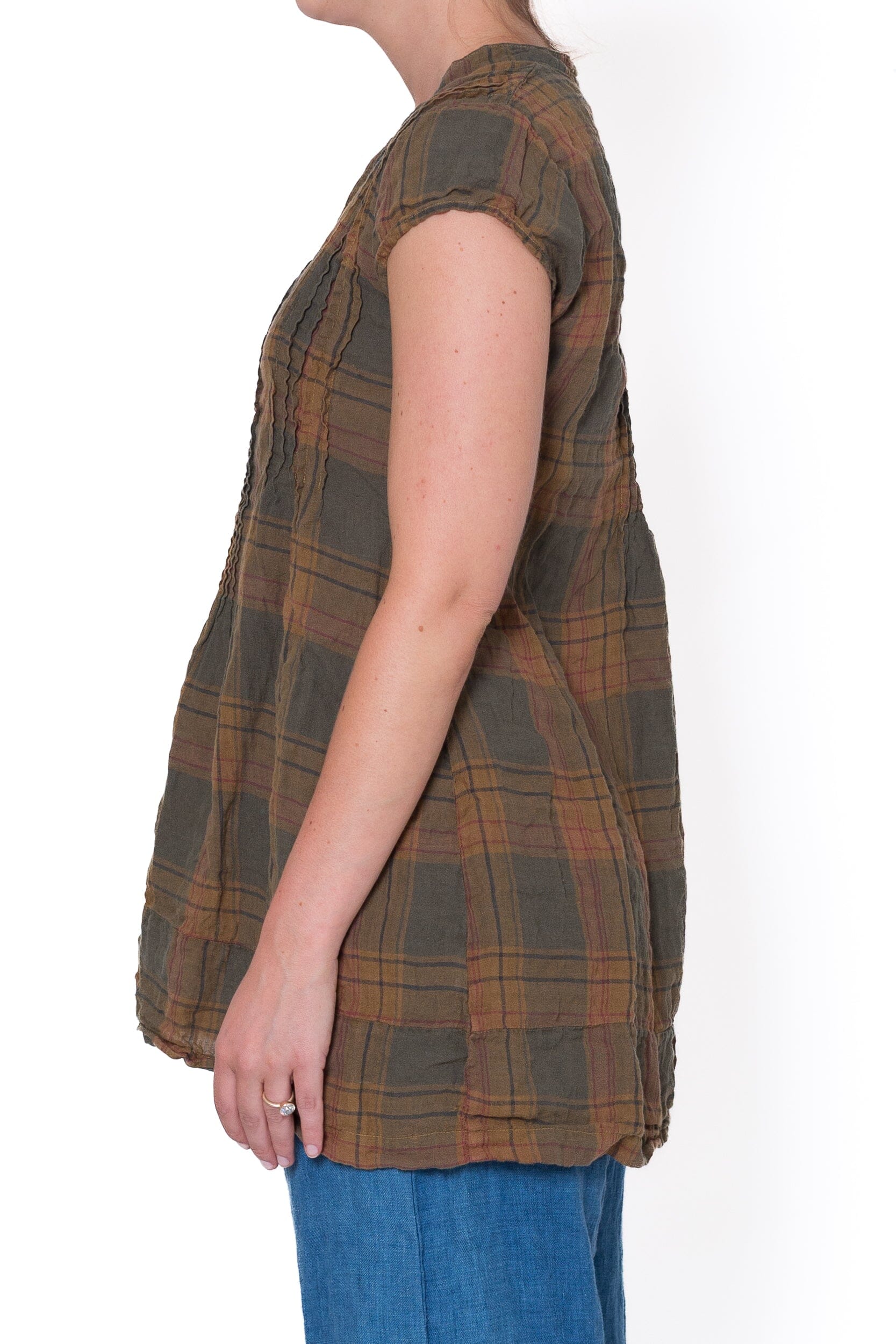 Regina Cap Sleeve - Yarn Dye Linen S91 - Yarn Dyed Linen Sale CP Shades 