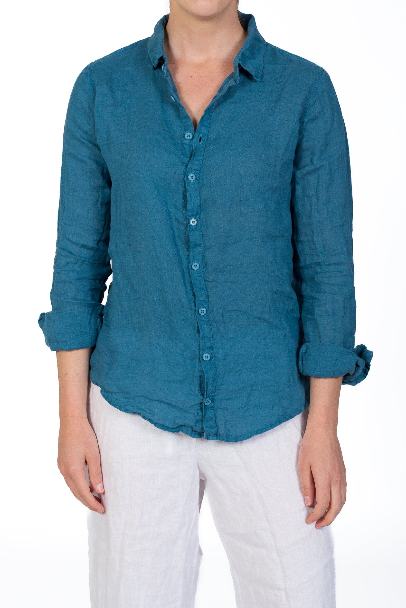 Romy - Linen S10 - Linen Tops CP Shades lagoon