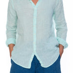 Romy - Linen S10 - Linen Tops CP Shades aqua