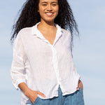 Rooney - Linen S10 - White Linen Tops CP Shades white