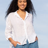 Rooney - Linen S10 - White Linen Tops CP Shades white