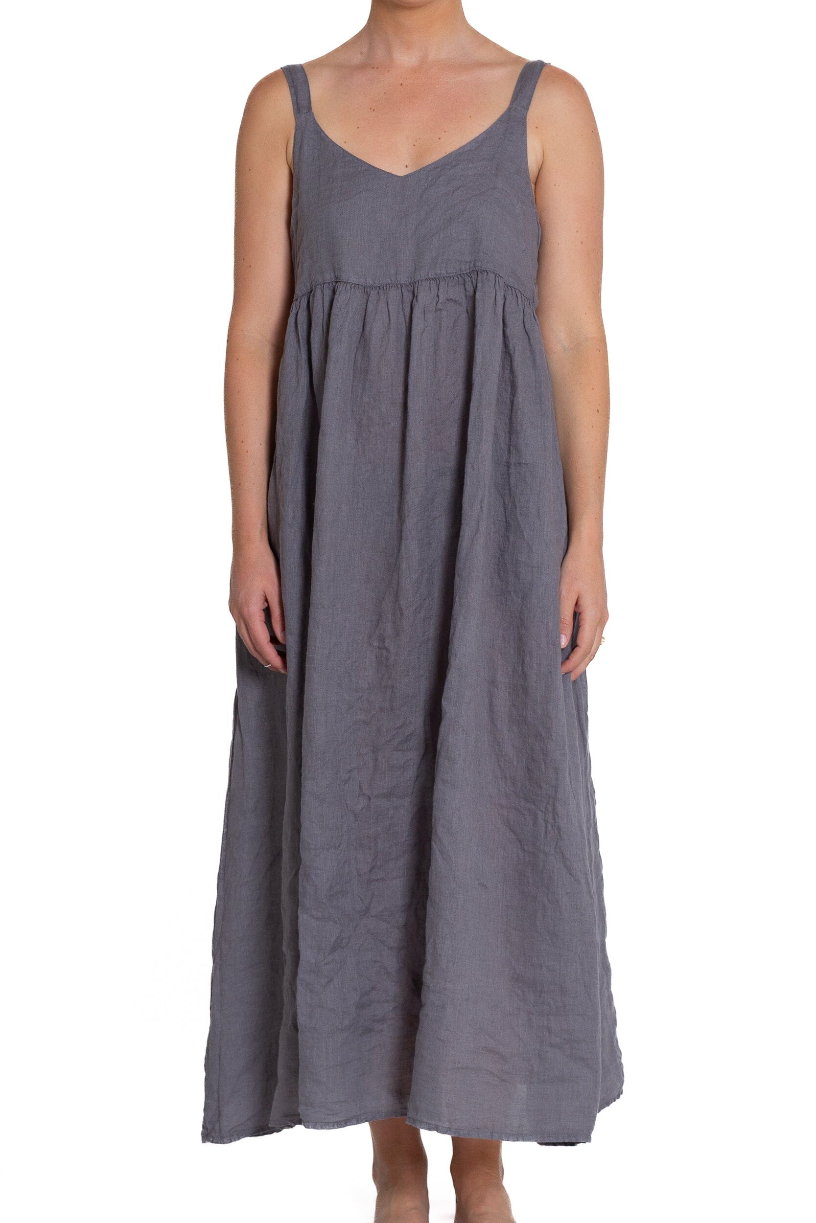 Violette - Linen S50 - Linen Dresses CP Shades charcoal